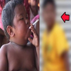 Lembra do bebê que fumava? 9 anos depois ele está irreconhecível