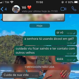 E a netinha que foi cuidar da sua avó