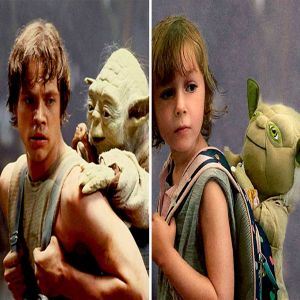 Pai e filha recriam cenas de filmes famosos