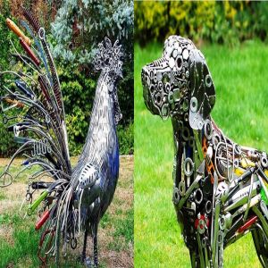 Brian Mock: artista americano transforma porcas, parafusos e sucata em esculturas de animais em tamanho real