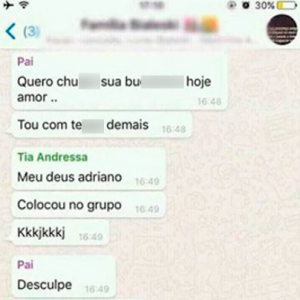 Quando o pai fala aquelas besteiras no grupo