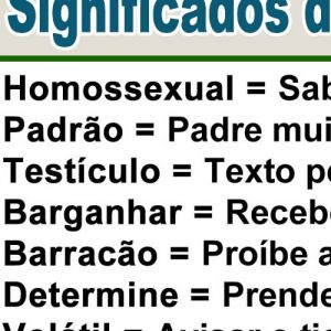 Significados de palavras que você não sabia