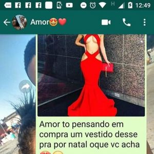 Amor, estou pensando em comprar um vestido desses para o Natal