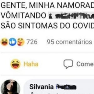Suspeitando que a namorada tá com Covid-19